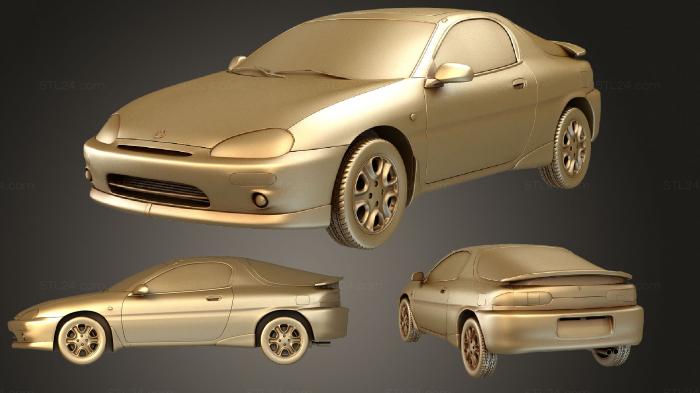 Автомобили и транспорт (Mazda MX 3 1991, CARS_2386) 3D модель для ЧПУ станка